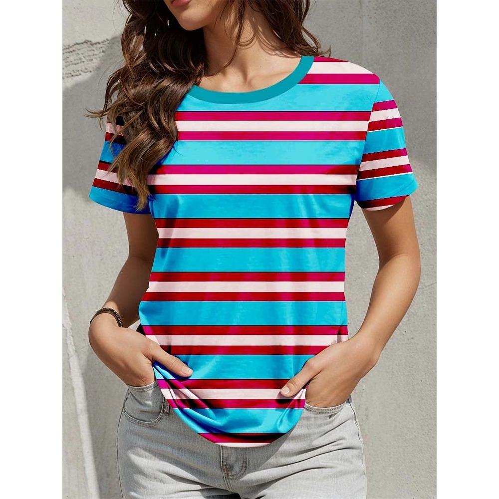 Women's T-shirt with V neck and short sleeves