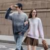 TonLion 2025 Fall/Winter Unisex Gradient Round Neck Knit Sweater