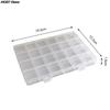 Practical 24 Grid Compartment Plastic Transparent Storage Box Jewelry Earring Bead Screw Holder Case Display Organizer Container