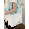 Cartoon Cute Polka Dot Canvas Bag Women 2025 New Fashion College Style Tote Bag Large Capacity Armpit Bag