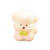 Cute Resin Dog Figurine Miniature Cartoon Cream Puppy Statue for Cake Topper Moss Landscape Fairy Garden DIY Project Home Office Desk Decor