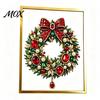 Holiday Home Decor Crafts DIY Jewelry Faux Pearl Art Painting Kit with Frame, Christmas Craft Supplies Set Crystal Gem for Adults, Tabletop