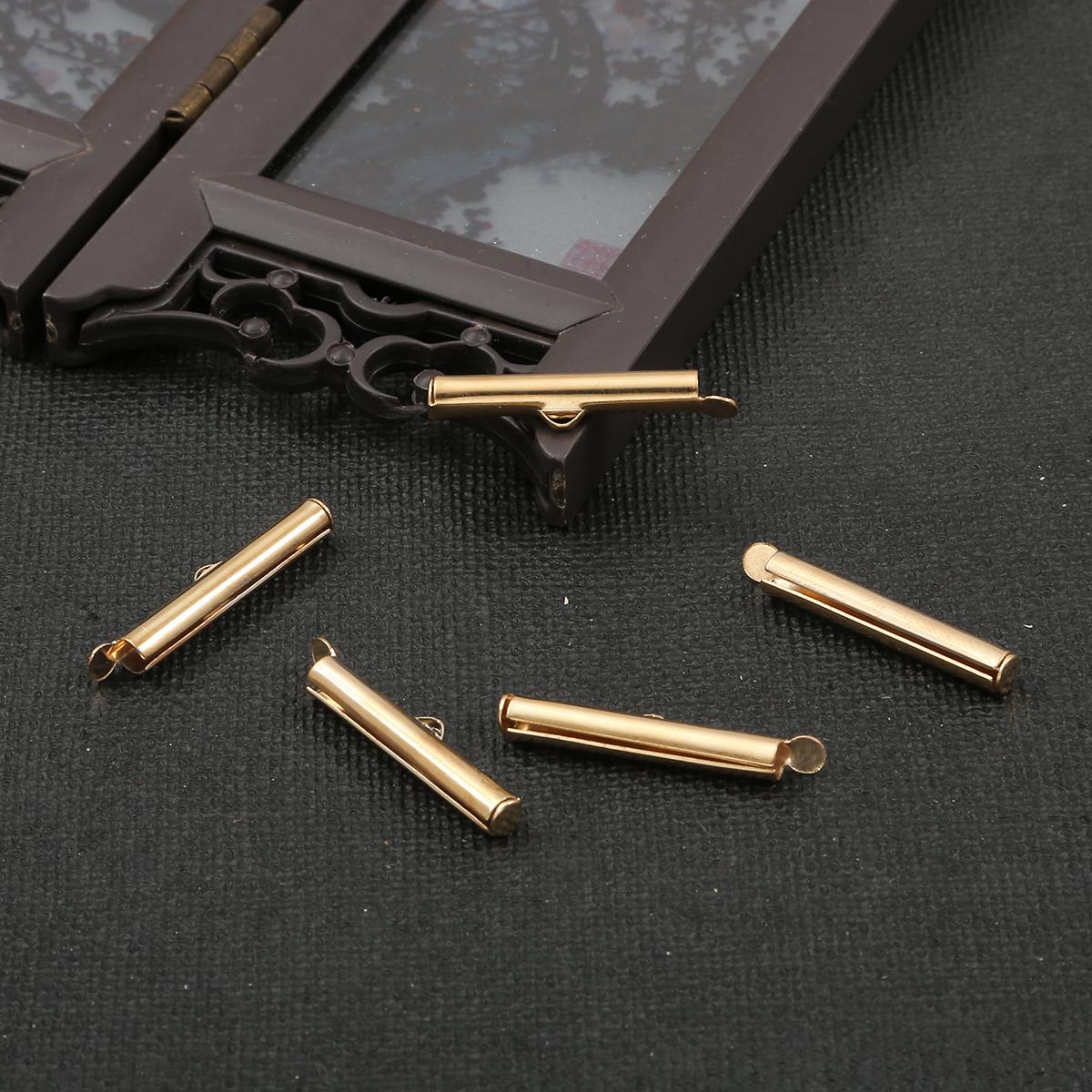 

Новые 30-50 шт., обжимные застежки, колпачки-слайдеры, DIY, разъемы для ожерелья, браслета, ювелирные изделия, фурнитура 25mm 40pcs золотой