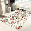 1Pcs Rubber Drying Mat With  Floral ButterflyPrint For Coffee Shop Restaurant Kitchen Carpet Tableware Durable Diatom Mud Table Mat Pet Mat Coffeeware