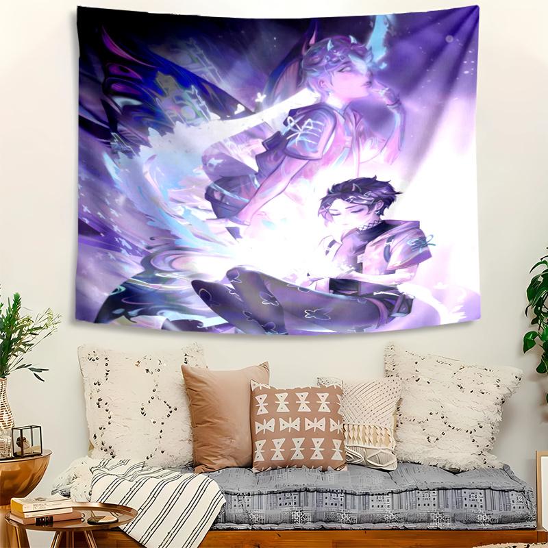 VALORANT Tapestry, Wall Hanging Tapestry, Pattern Tapestry for Dorm Bedroom Living Room Wall Art Photography Backdrop