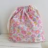 Forest Style Handmade Floral Cotton Drawstring Bag Vintage Storage Pouch For Underwear Travel Organizer Pouch