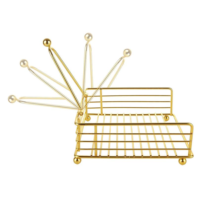 New Rustic Metal Napkin Holder Square Paper Organizer For Kitchen Home Restaurant Cafes - Tabletop Decorative Napkin Holder