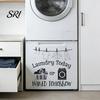 Fensteraufkleber Waschküche Wandaufkleber Lustige Zitate PVC Aufkleber Abnehmbar Abziehen Selbstklebend Und Aufkleben DIY Kunstschild für Waschsalon Dekoration