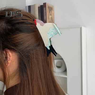 Women Hair Claw Pigeon Wing Design Back Head Hair Clip Lightweight Comfortable Anti-slip Teeth Hair Styling Clip