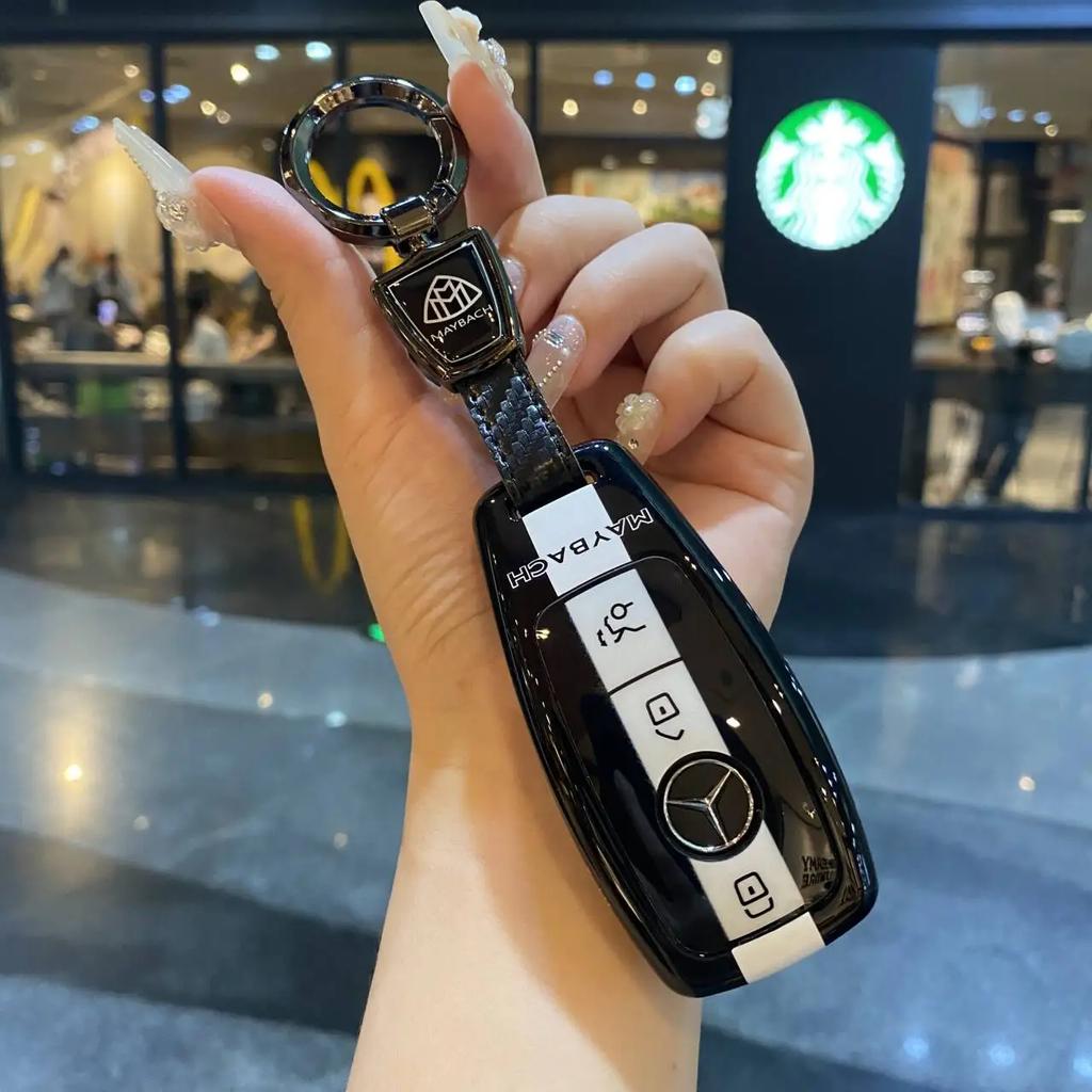 Car Zinc Alloy Key Case Bag Metal Key Shell For Mercedes-Benz AMG C-Class S-Class GLC EQE EQS W223 X254 V297 V295 W206 S206 X206 ff1