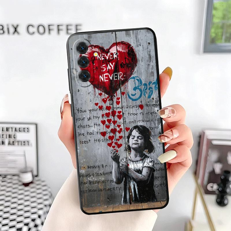 B-Banksy Art Graffiti Artist Soft Phone Case for Samsung A17 A37 A57 A16 A26 A36 A56 A15 A25 A35 A55 A14 A24 A34 A54 A13 A23 A33