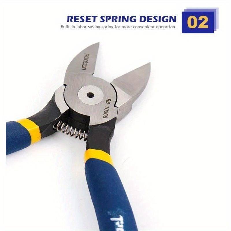 Diagonal Cutting Pliers 5/6 Inch Wire Stripping Tool Side Cutter Cable Burrs Nipper Electricians DIY Repair Hand Tools