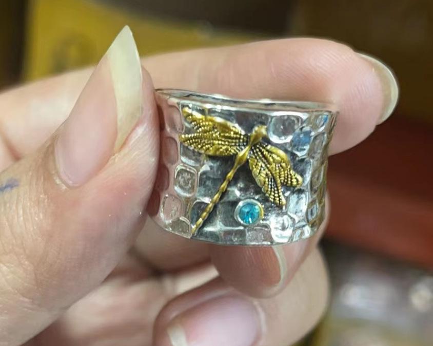 

Хэ Чэн Натуральный Лунный камень Женское Винтажное Помолвочное Кольцо Size 7