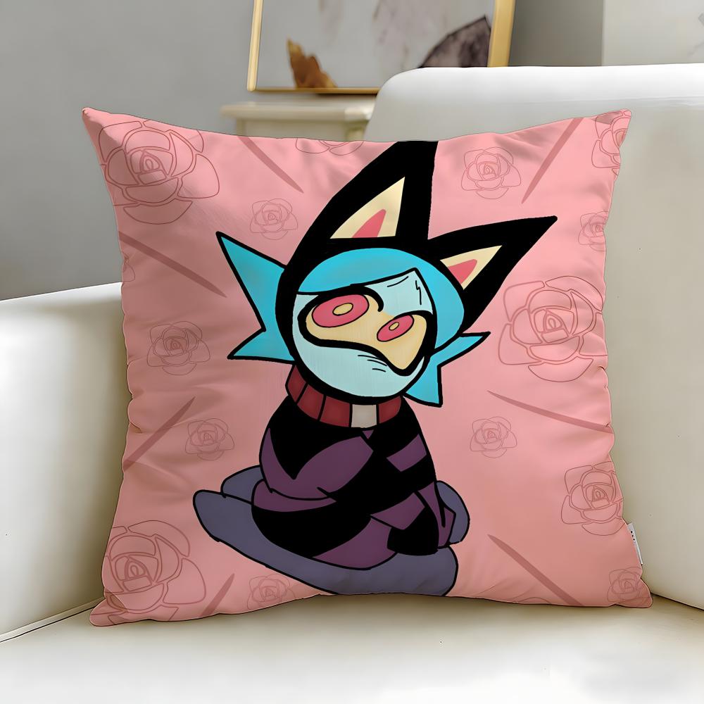 Beliebte Cartoon-Kissenhülle PSYCHO CUTIES – Weich & Leicht zu waschen – Vielseitig für Sofa, Bett, Reise und Büro