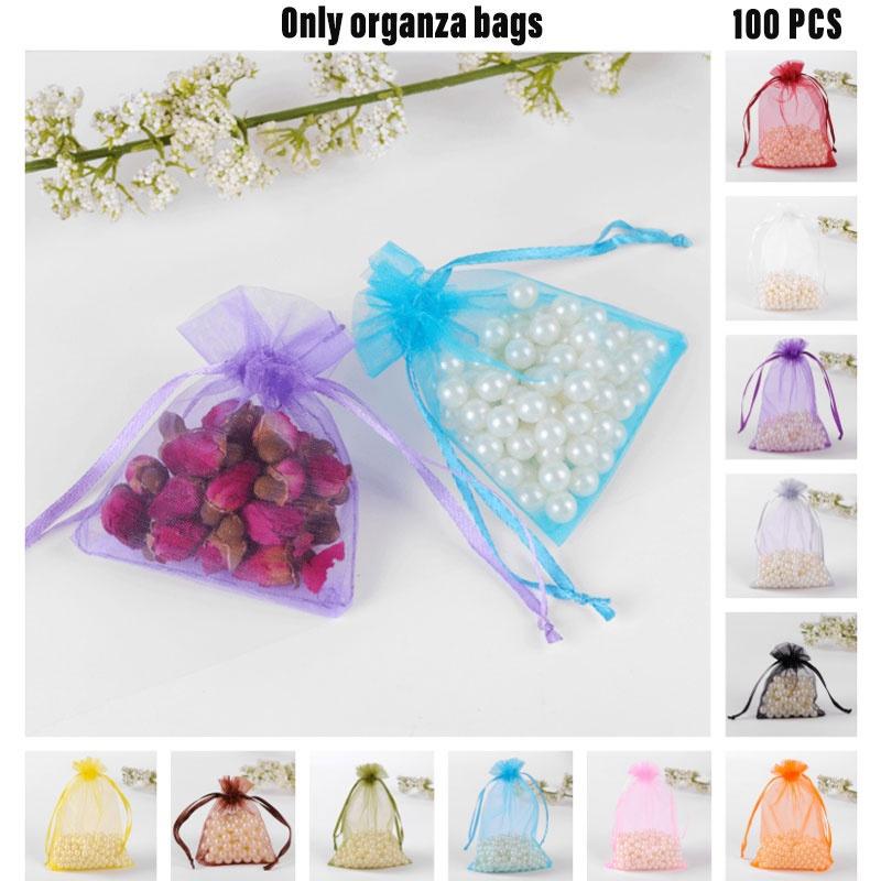 Elegante Organzabeutel in 11 Größen, durchsichtig und stilvoll, Süßigkeitenverpackung für Hochzeitsgeschenke