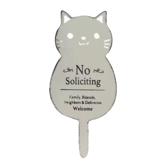 Micro Landscape Ornaments Metal Cat Shape Garden Sign