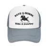 Save A Horse Ride  Cowboy Hat Just Girl Who Loves  Mom  Mesh  for Men Women Trucker s Baseball Cap