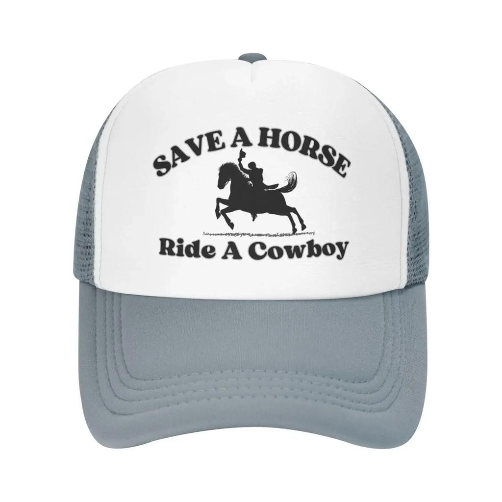 Save A Horse Ride Cowboy Hat Just Girl Who Loves Mom Mesh for Men Women Trucker s Baseball Cap