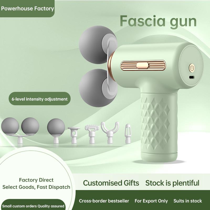 Dual-Head Fascia Gun: Compact Muscle Massager with LED Display for Neck and Spine Relaxation