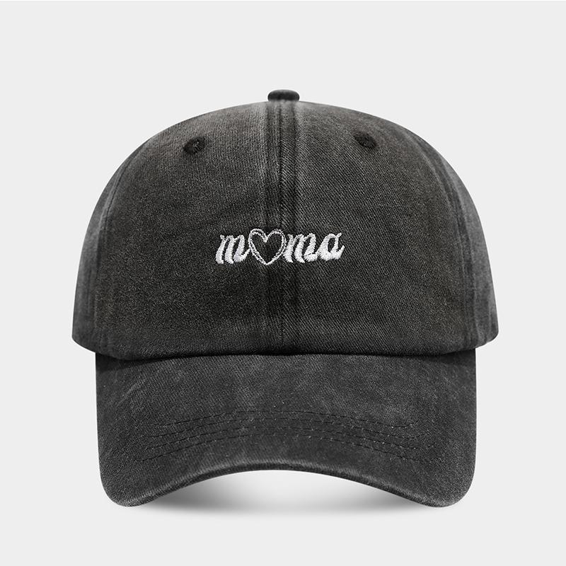 Stickerei Buchstabe Mama Papa Gewaschene Baumwolle Baseballkappe Hip Hop Damen Verstellbare Schirmmütze Outdoor Herren Sonnenschutz Snapback Kappen