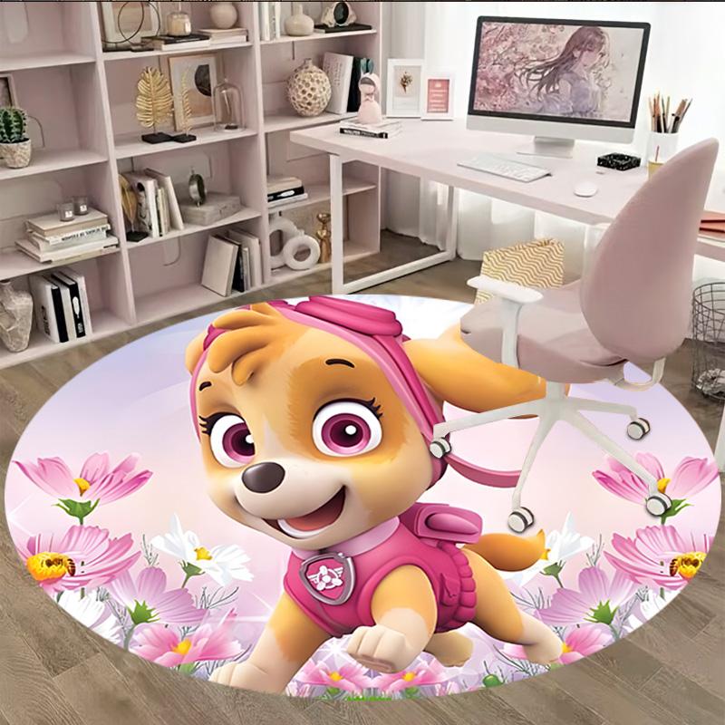 1pc Paw30 Carpet, Round Rug, Comfortable, Suitable for Entryways, Living Rooms, Office, And Bedrooms, Christmas Decoration