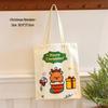 Large Capacity Cartoon Santa Canvas Shoulder Bag - Christmas Gift for Students