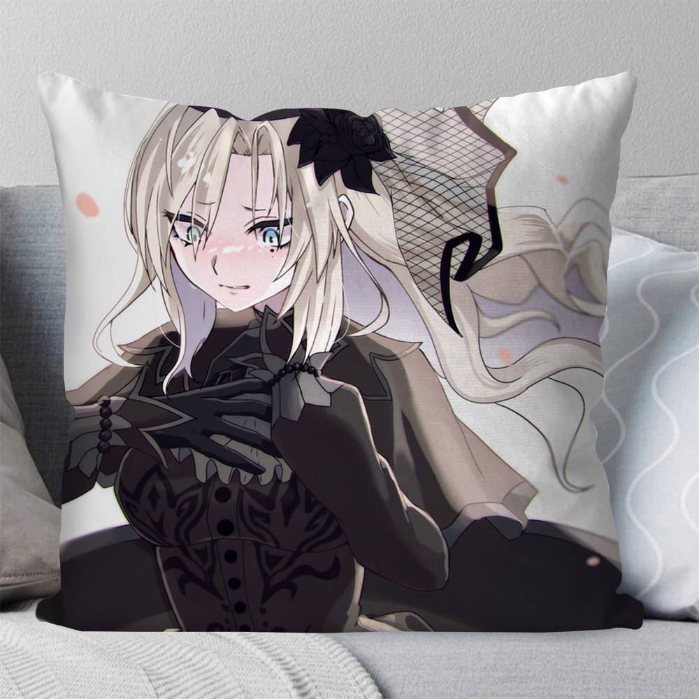 Kriemhild Animated Game Fate Grand Order Pillow Case Fashion Square Pillowcase Bedroom Sofa Room Ins Decoration Leisure