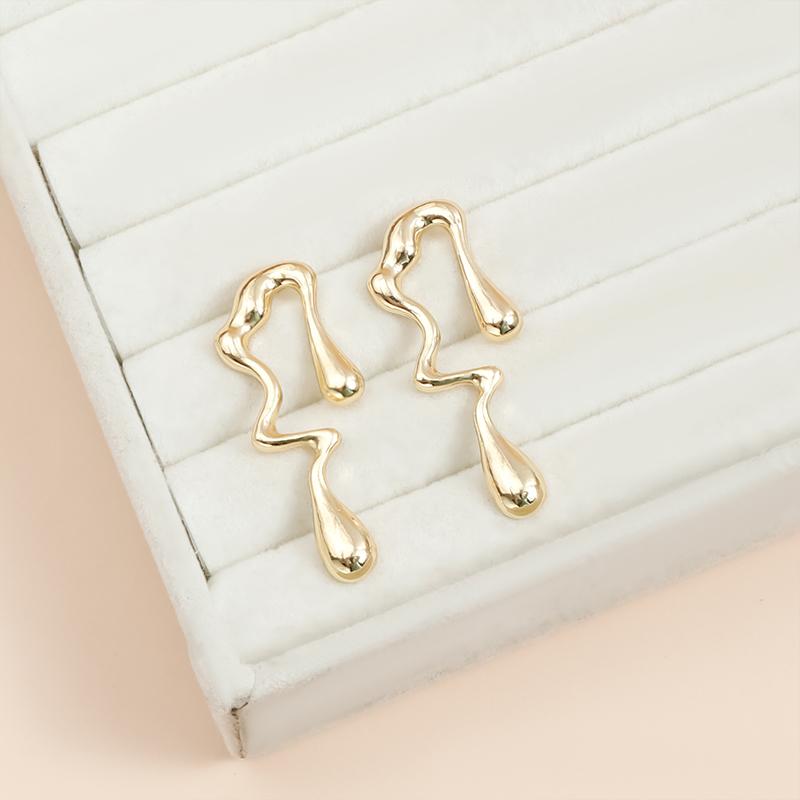 Retro Irregular Necklace Earrings Jewelry Set Fashion Personality Lava Style Necklace