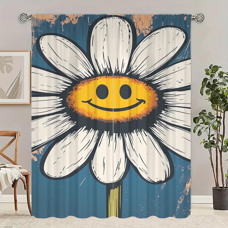 

2 шт. - Подсолнух - Штора с принтом - материал 100% полиэстер, подходит для штор в спальню и украшения гостиной 29Wx64L(75x166CM)x2