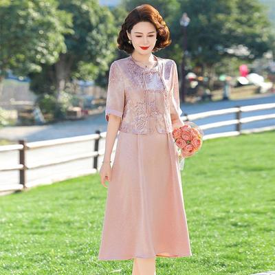Elegantný letný outfit: Dvojdielny súpravový šatník v čínskom štýle na Deň matiek - Ideálny pre ženy stredného a vyššieho veku