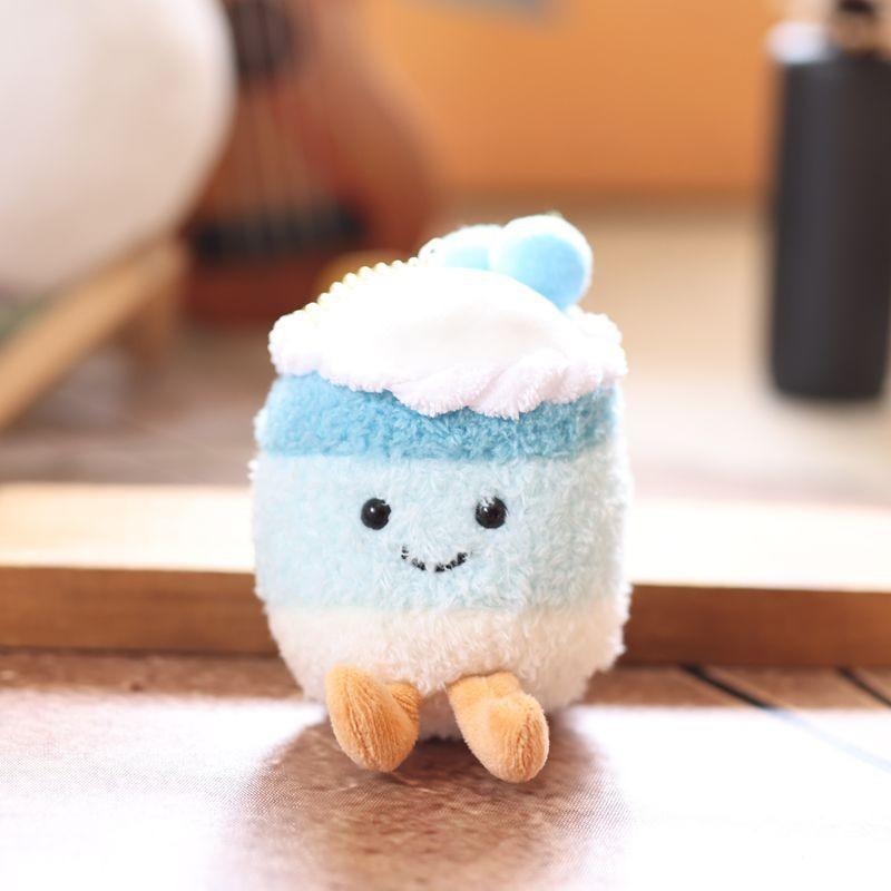 Fruitcake Plush Toy Cartoon Keychain Backpack Pendant Childrens Gift Holiday