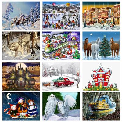 Ricamo Diamante 5D Pupazzo di Neve Trapano Completo Quadrato Arte Strass Pittura Diamante Animale Mosaico Neve Kit Artigianale Decorazione Casa Regalo di Natale