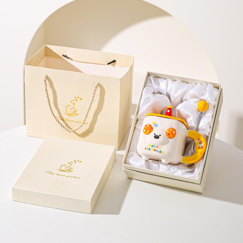 Cute Cartoon Cute Pet Animal Mug Souvenir Birthday Party Cute Ceramic Cup Household Milk Breakfast Cup