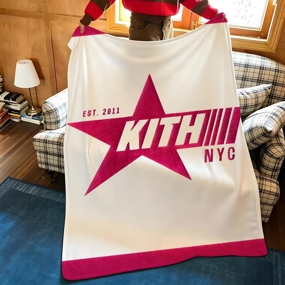 Character k-kith kith-h Throw Flannel Blanket Suitable for Sofas Beds Offices Travel, Camping Chairs