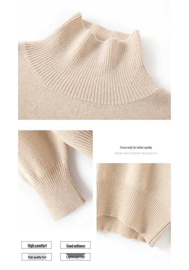 Autumn Street Style: Versatile Japanese Wool Knit Long Sleeve Top