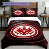 3-teiliges Bettbezug-Set (1 * Bettbezug + 2 * Kissenbezug, ohne Kern), Eintracht Frankfurt Bettwäsche-Set mit Aufdruck, Schlafzimmerdekoration, Ganzjahres, Geburtstagsgeschenk
