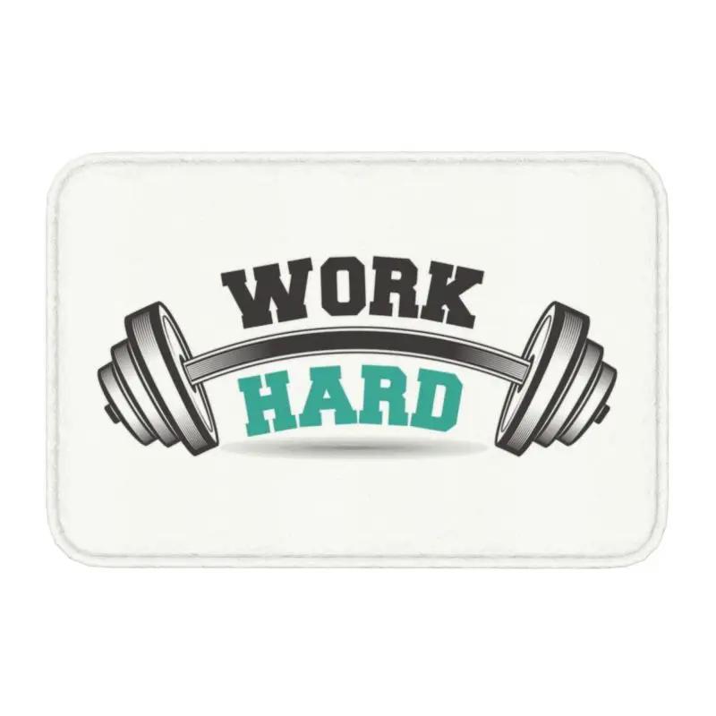 Powerhouse Gym Doormat Mat Anti-Slip Bodybuilding Fitness Motivational Quote Bath Kitchen Balcony Entrance Rug Carpet 40*60cm