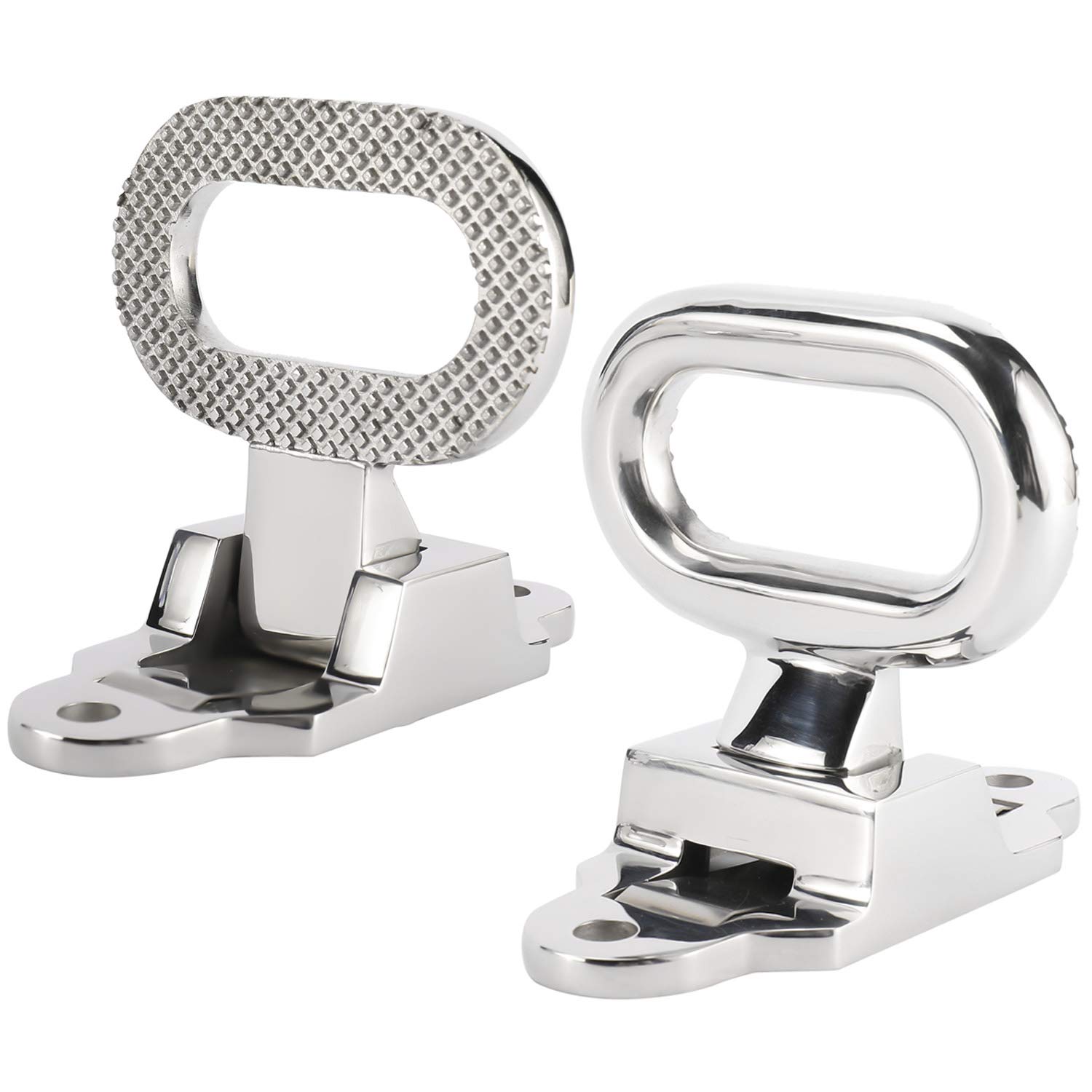 

NovelBee Heavy Duty 316 Stainless Steel Folding Flip Up Step 2 Pack for Boat, Trailer, Car, Truck, Camper