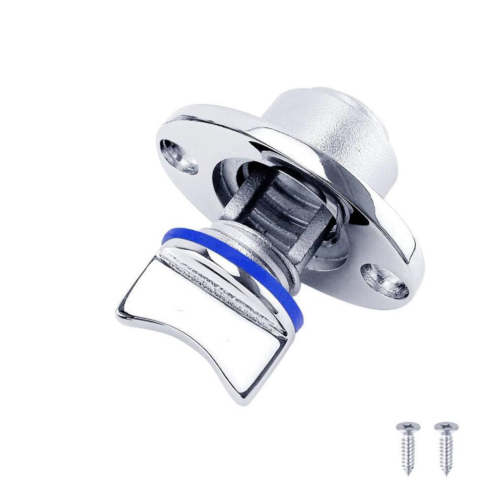 

2 Pcs 316 Stainless Steel Boat Drain Plug – 1 Hole Marine Garboard Transom Plug With O-Ring & Screws, Oval Universal Fit C