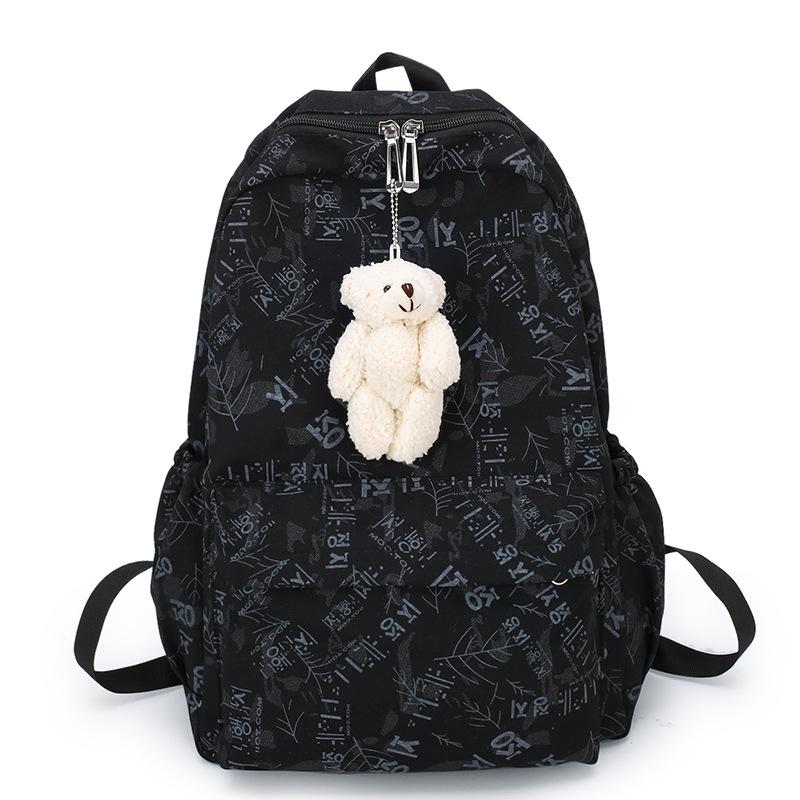 Large Capacity Schoolbag Middle School Student Backpack Trend Printed Backpack Fresh Leisure Travel Backpack