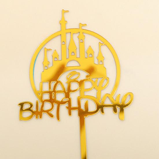 Decorazione per Torta Castello delle Fiabe con Ornamenti di Principe e Principessa