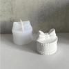 Mini Bow Shape Storage Box Candle Cup Silicone Mold DIY Bowknot Handicrafts Round Plaster Storage Jar Home Decoration Molds