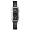 Montre rectangulaire française vintage pour femme à quartz pour un style bureau