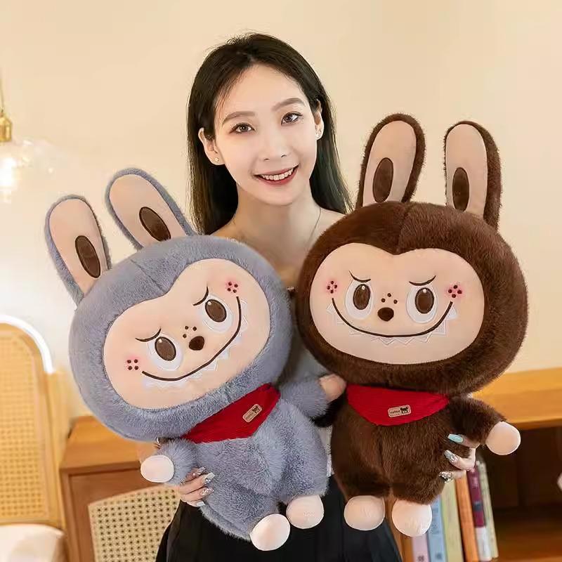 Labubu  Large Size Animal Plush Fabric Plush Toy Pillow For Girls Cloth Doll Rabbit Doll Children's Birthday Decoration Gift