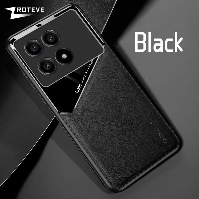 

Для чехла PocoX6 Pro Кожаный автомобильный магнитный жесткий чехол из ПК для Xiaomi POCO X6 Pro Xiomi Pocophone X5 PocoX5 Чехлы для телефонов CHINA&For POCO X6 Pro 5G чёрный