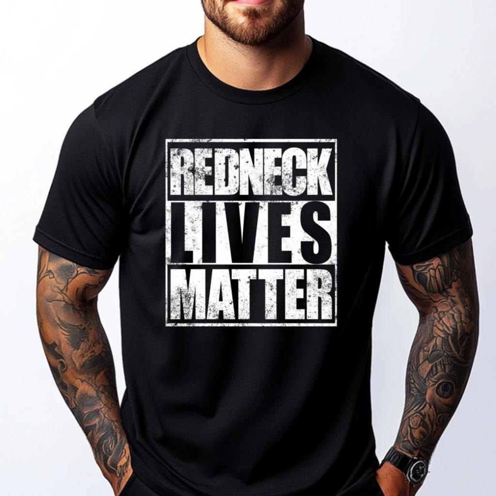 Redneck Lives Matter Country Southern Redneck Streetwear Men Mens Christmas Graphic Tee Shirt Breathable New In Tops & Tees