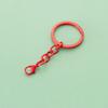 10 Pieces Colorful Metal Keychain Rings with Chains and Clasps for Keys Fashionable Key Holders Jewelry Accessories