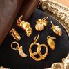 European & American Multi-Element Fruit Series Jewelry: Apple, Pineapple, Peanut Pendant Necklace & Bracelet for Women