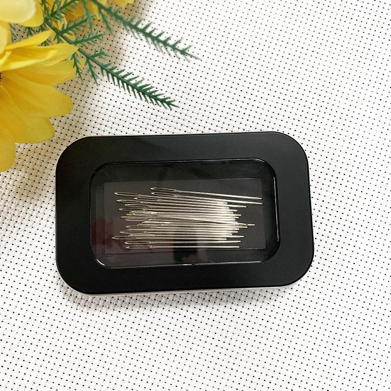 Magnetic Sewing Needles Holder Black Rectangle Sewing Needle Storage Case Buttons Pins Storage Box for Sewing Tool Accessories