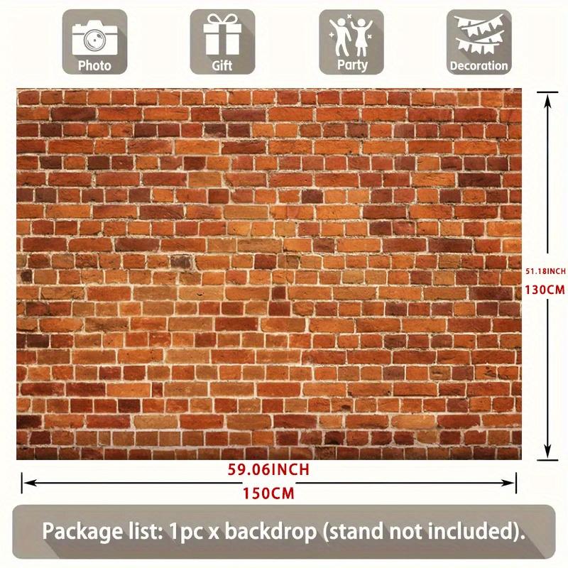 2D Flat Banner, 1 Brick Wall Background Photography Backdrop, Circus Decoration for Concert Performance